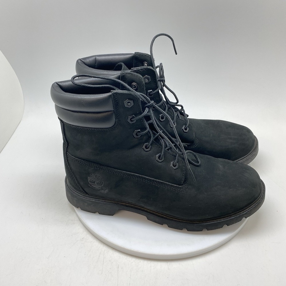 Timberland Boots Womens 9.5 Linden Woods 6" Waterproof Leather Black A156S A5998